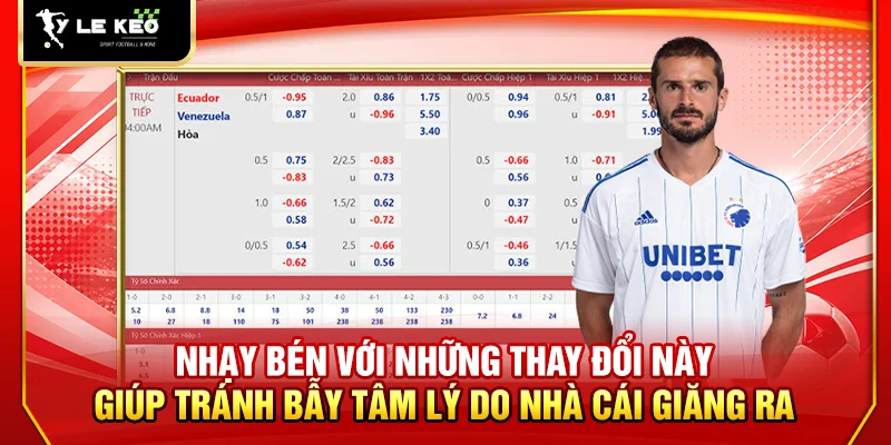 Nhạy bén với những thay đổi này giúp tránh bẫy tâm lý do nhà cái giăng ra Nhạy bén với những thay đổi này giúp tránh bẫy tâm lý do nhà cái giăng ra